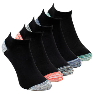 Calceta Pack 5 Caballeros Polivelvet Negro/Colores Jaspeados