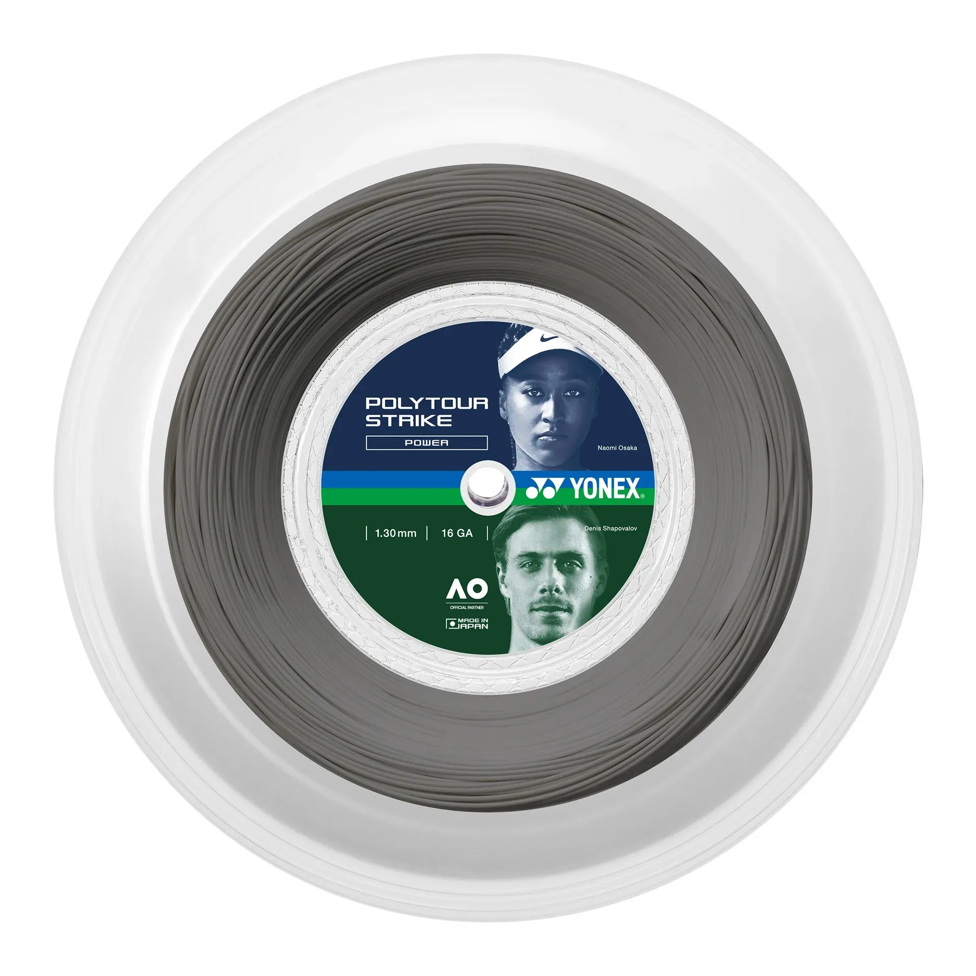 Rollo Cuerda Tenis Poly Tour Strike 1.30 / 16 Plata