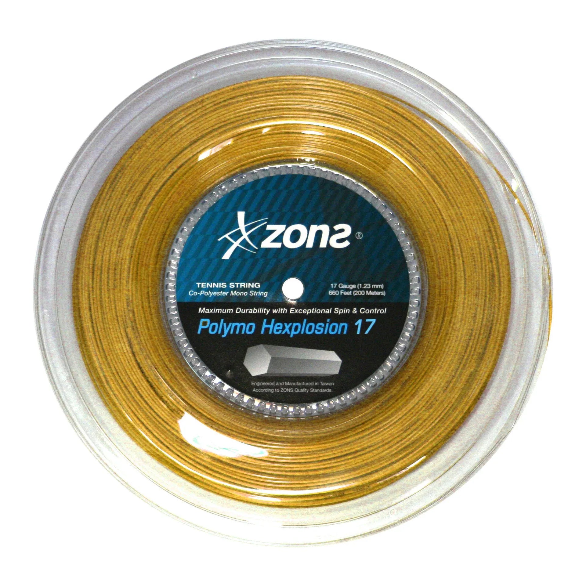 Rollo Cuerda Tenis Polymo Hexplosion 1.23 / 17 Oro
